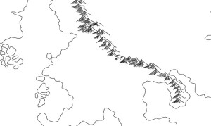 Beispiel für ein Gebirge auf der fertigen Karte